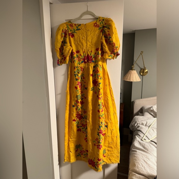 FARM RIO Flower Dream Floral Smocked Puff-sleeve Maxi Dress NWT - Picture 7 of 7
